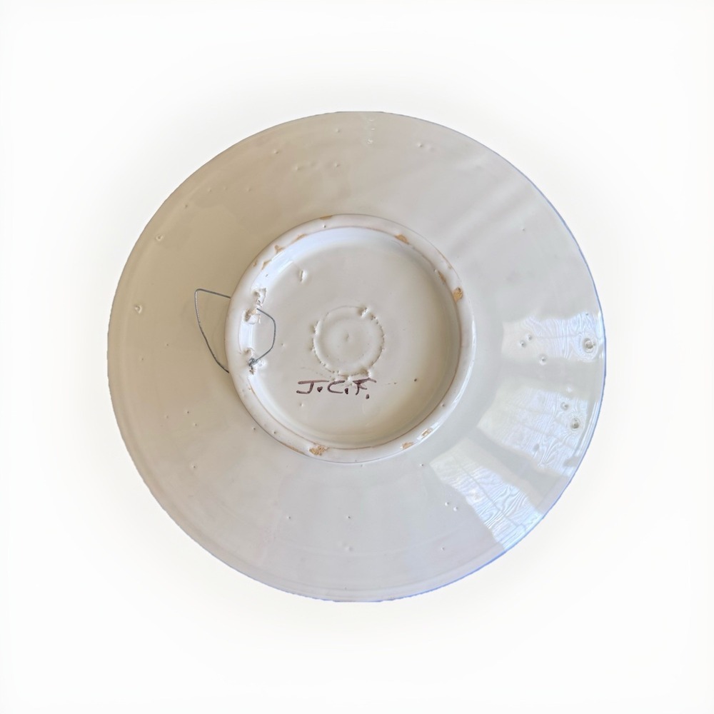 Signed J.C.F Plate Wind Mill 10" Hand Painted Art Collectible Vintage Artist - Picture 3 of 5